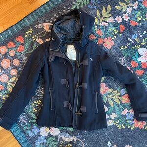 Abercrombie & Fitch Dark Blue Toggle Utility Jacket